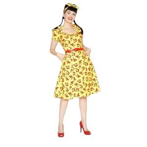 Bernie Dexter yellow cherry dress